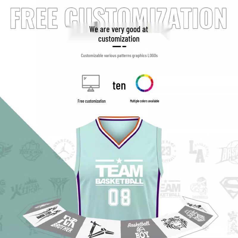 Men's Breathable Basketball Jersey Set