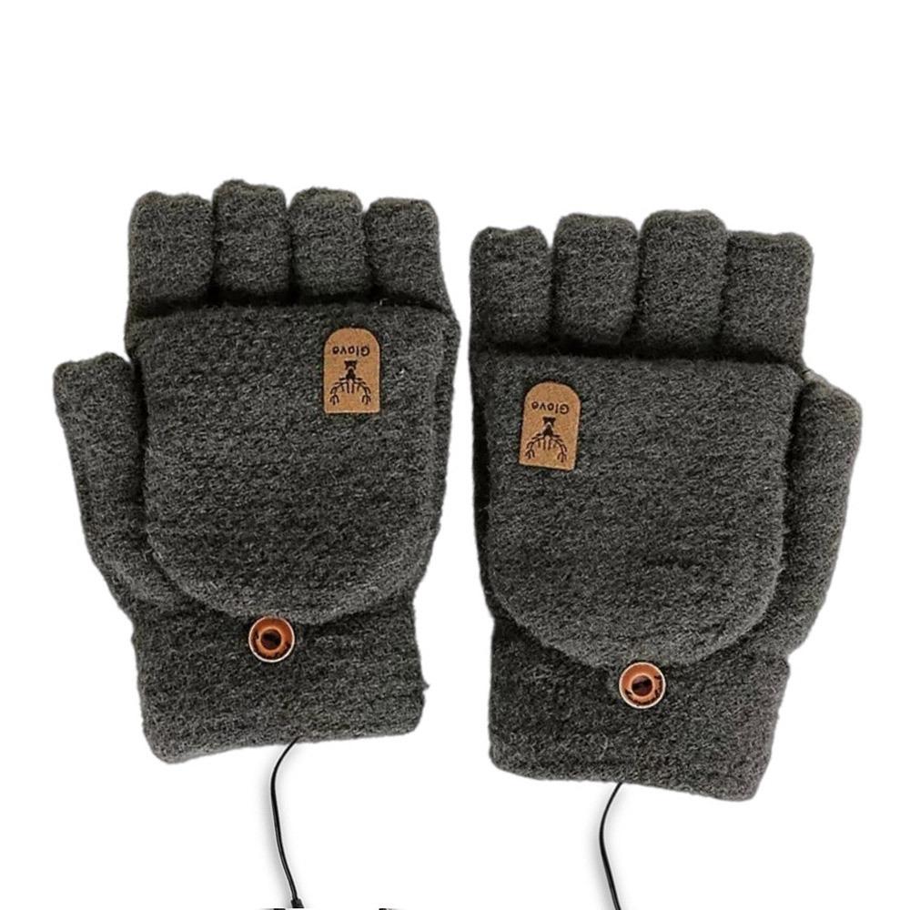 Durable Winter USB Heated Gloves Adjustable Non-Slip Touchscreen Gloves Reusable Warm Hand Warming Gloves 3 level серый