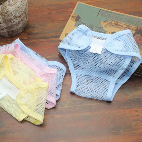 Magic Tape Breathable Baby Newborn Washable Mesh Diaper Cover Pants Reusable