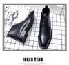 Men's Korean Style Pointed Toe Chelsea Boots - Formal & Casual Large Size Leather Shoes