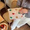 New Colorful Striped Dot Plush Clutch Cosmetic Bag Large Capacity Makeup Pouch Toiletries Bag Travel Outdoor Makeup Storage