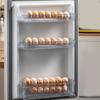 2PCS Plastic Automatic Slide Egg Storage Box Stackable Eggs Holder  for Kitchen