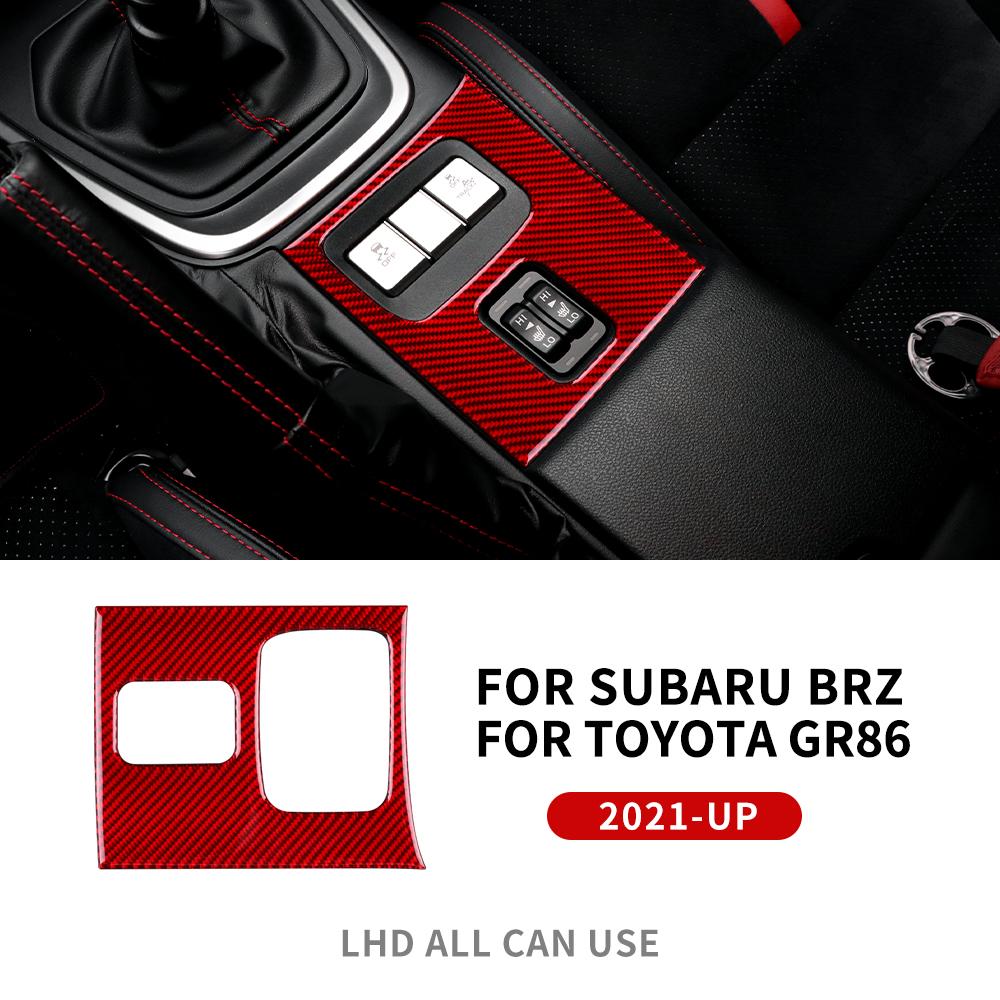 Real Carbon Fiber Seat Heat Button Sticker For Subaru BRZ Toyota GR86    2024 Interior Trim  Accessories Car Styling