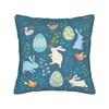 Easter Eggs Holiday Square Pillow Case Polyester Throw Pillow   Custom Pillowcover Home Decor