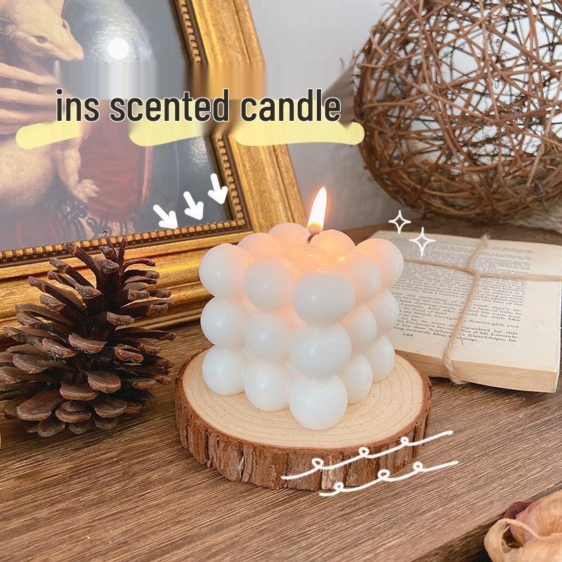 Rubik's Cube Scented Candle: Geometric Decor for Parties, Birthdays, and Photography Props