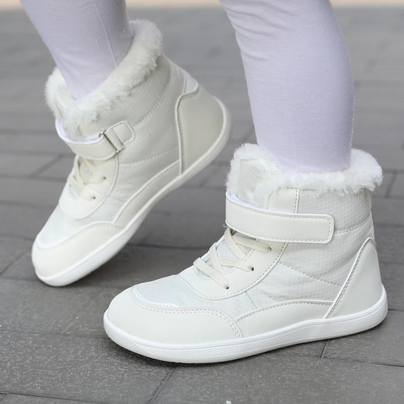 Children's Winter Waterproof Non-Slip Cotton Snow Shoes – Warm Velvet Lined Outdoor Footwear for Boys and Girls.