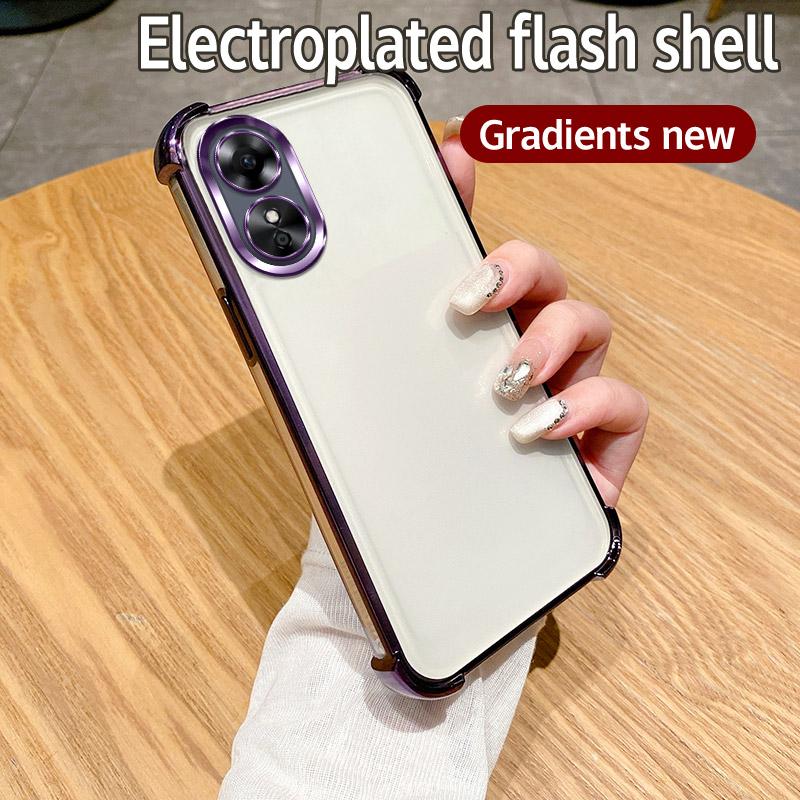 Für OPPO A60 Hülle OPPO A60 Handyhülle Glänzende Glitzer Beschichtung Silikon Kameralinse Weiche Rückseite