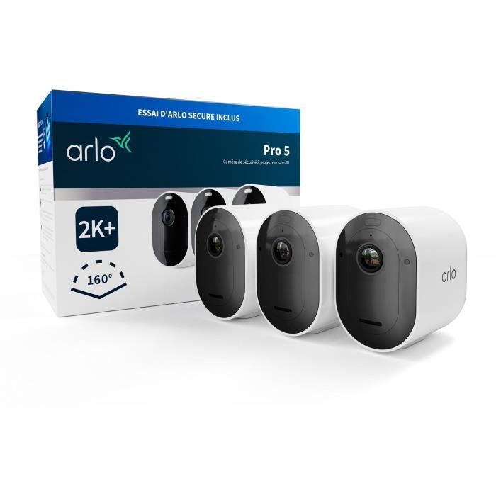 Arlo - Pro 2K+ Spotlight - Caméra de surveillance - Pack de 3 - Blanc - Image 4