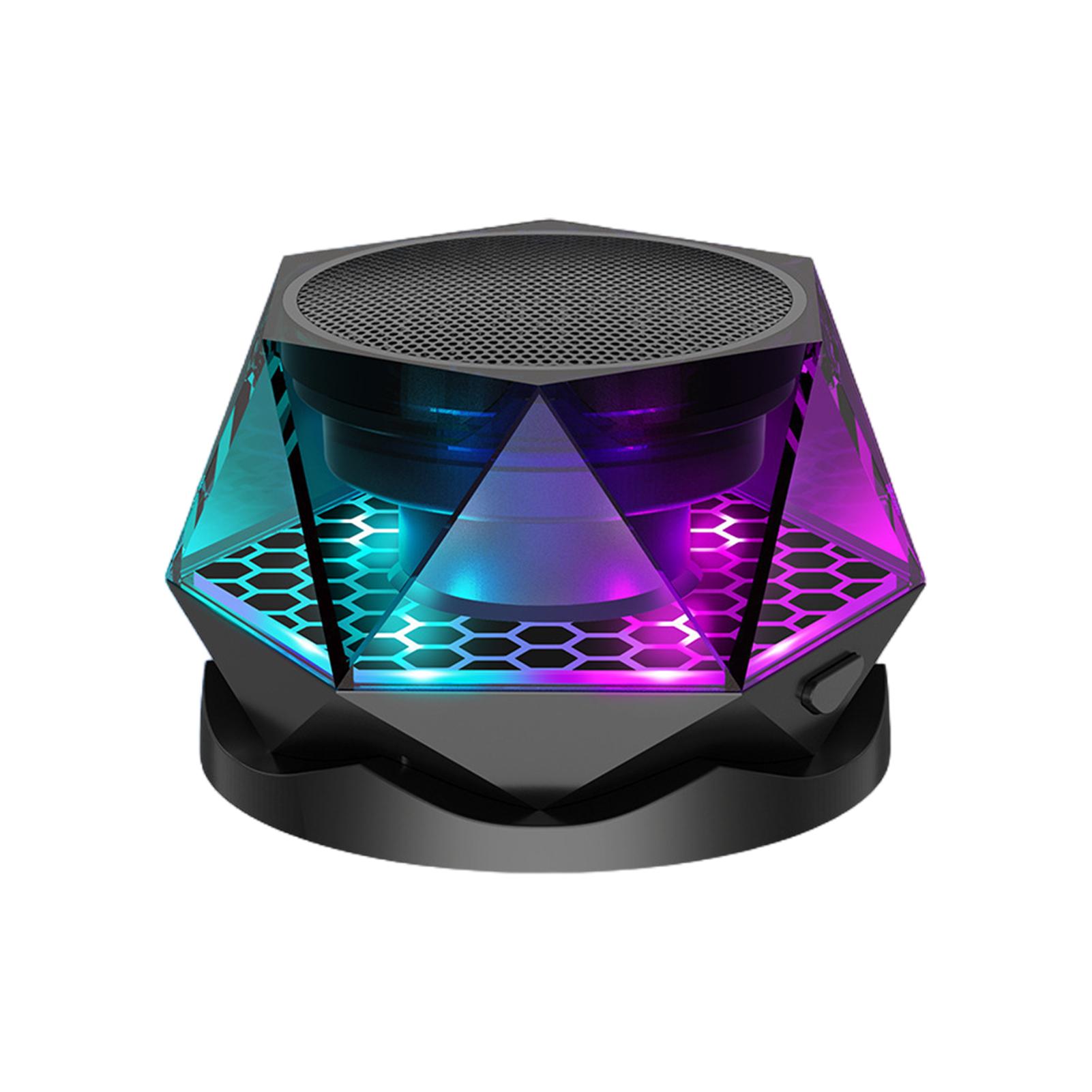 

Mini Bluetooth Speaker with RGB Lights & Magnetic Stand - Portable Wireless TWS Pairing for IPhone/Android, Cool Mood Light