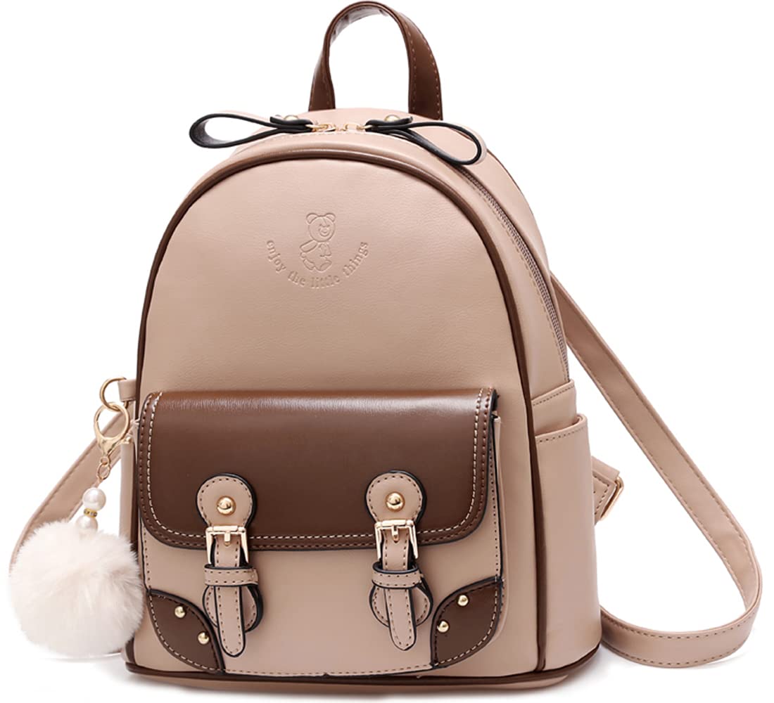

Small Rucksack Girls Cute Leather Water Repellent Popular [manukori] Women s (khaki) хакі