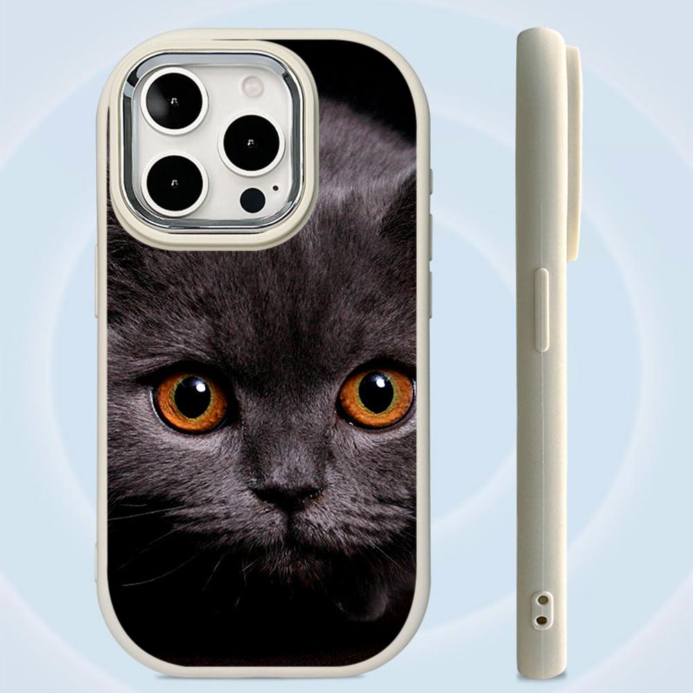 LZ3 Black Cat Green Eyes Soft Phone Case for Samsung S24 Ultra S23 Plus S21 FE A16 A54 A52 A06 Infinix Hot 40 30i Lens Protection Shockproof Cover