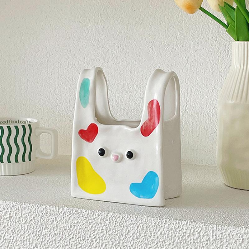 Cute Handbag Flower Pot Ceramic Succulent Pot Planter Home Decor Desktop Ornaments Bonsai Plant Pot