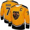 Maglia da Hockey - Gialla con Accenti Neri/Bianchi Logo Testa d'Orso Maglia Atletica Stampa 3D HD