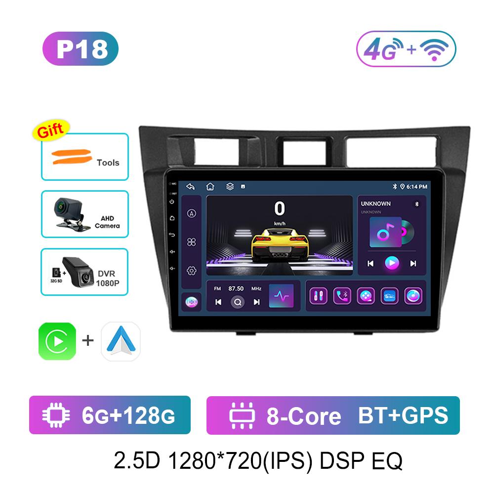 Carplay for Toyota Mark II 9 GX110 2000 - 2007 Android OS Car Audio Multimedia Player BT GPS Navi 4G+WiFi Head Unit IPS Screen