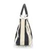 Striped Women's Tote Bag Contrast Color Letter Large Capacity Shoulder Bag Commuter Underarm Bag