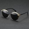 High-quality Sunglasses For Both Men And Women, Featuring Golden Frames, Suitable For Hiking, Driving, Fishing, And Photography.
