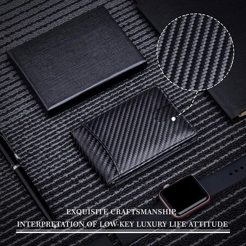 Cross-border RFID Carbon Fiber Minimalist Wallet with Multi-Card Slots