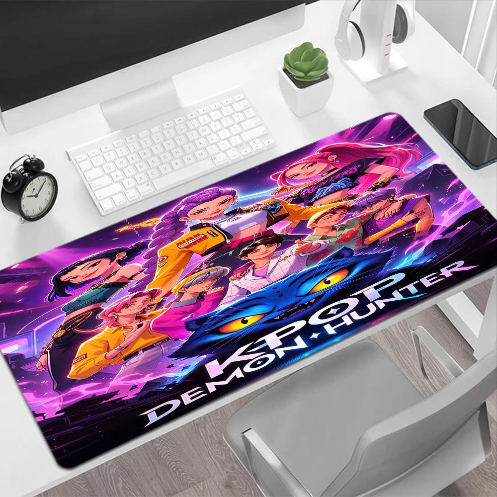 Kpop Huntrx Magical Girls Anime Fantasy Hunters Large Mouse Pad Gaming Laptop Mouse Pad Computer Desk Mat Nonslip Rubber Base Gaming Accessories Ideal
