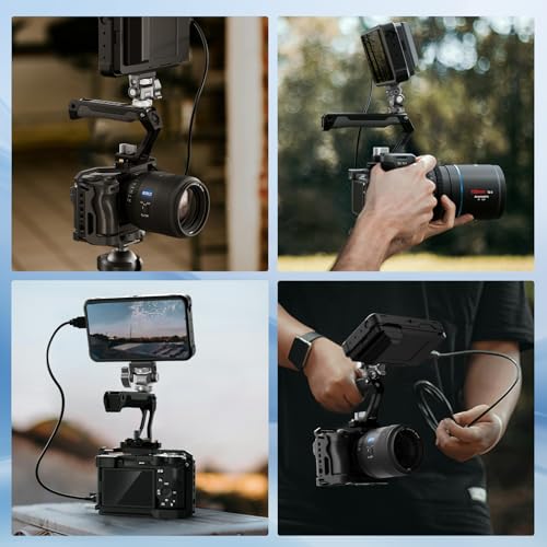 SIRUI Camera Monitor Mount (with Cold Shoe Base) for 5-inch and 7-inch Monitors, 360° Swivel & 180° Tilt Adjustment, Tension-MT01