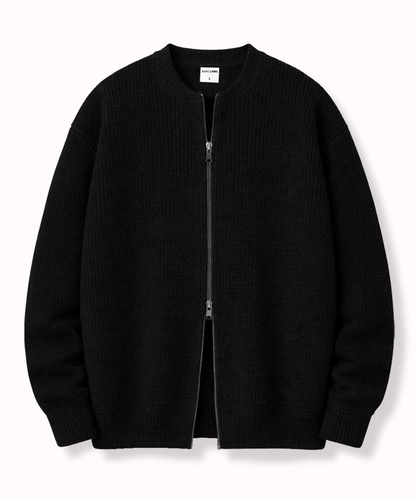 Basic Label Ethan 2Way Oversized-Fit Knitwear Zip-Up Cardigan 3 Color [Blbg_4012]