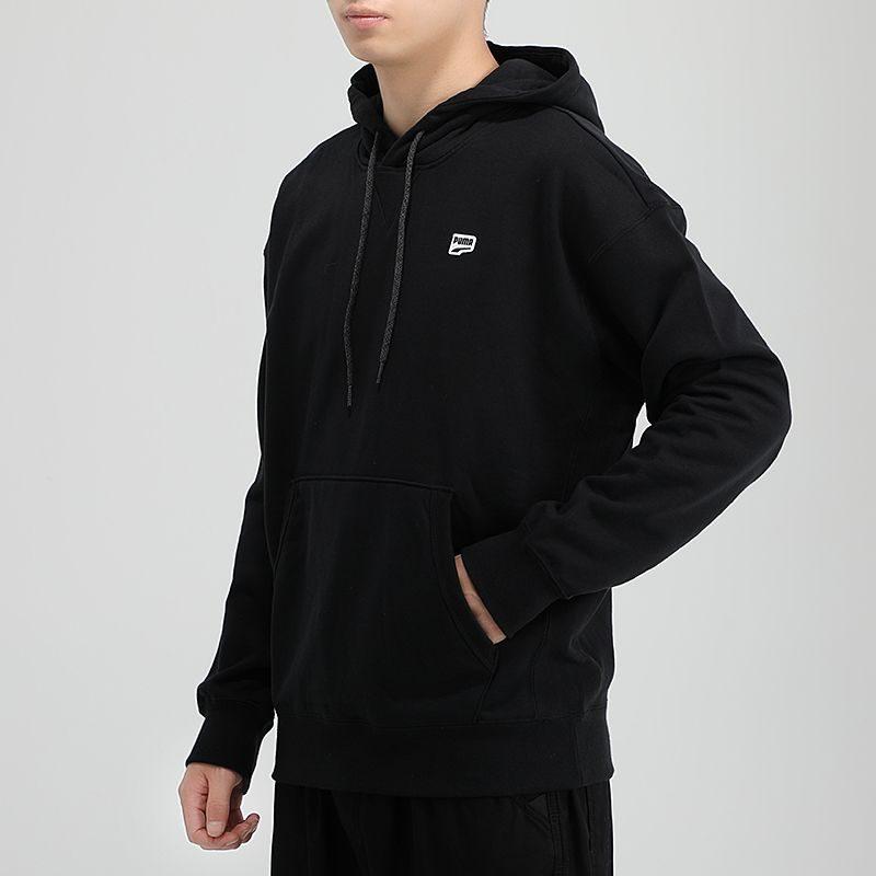 Puma Downtown Sweatshirts Men's Black Hooded Moderate Regular 599184-01