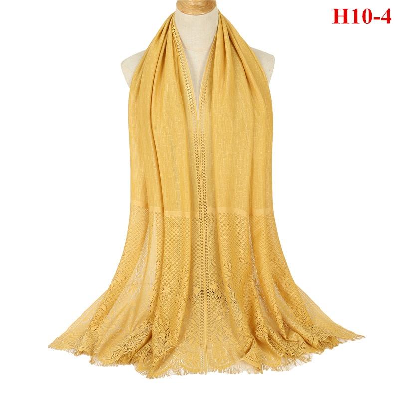 Spitzen-Patchwork Damen Malaysischer Schal Wickeltuch Muslimischer Hijab Kopftuch Sommer Islamischer Langer Schal