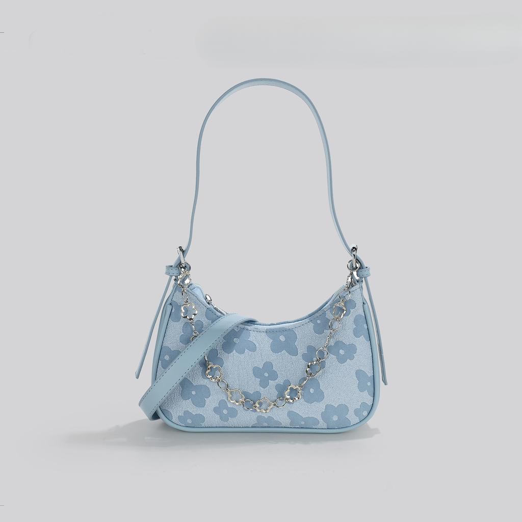 Borsa Piccola Jacquard alla Moda e Versatile, Borsa Monospalla a Tracolla da Ascella, Borsa da Donna dal Design di Nicchia e di Alta Gamma