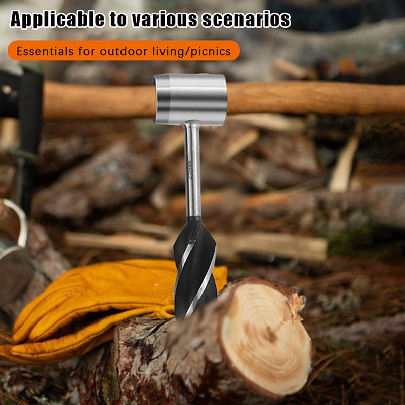 Hand Auger Drill Bits Bushcraft Settlers Hand Drill Punch Tool For Camping Hiking Portable Outdoor Survival Woodworking Tools