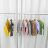 Kids' and Parents' Striped Long Sleeve T-shirt - Semi-High Collar Elastic Layer for Autumn/Winter