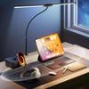 CANMEIJIA LED Desk Lamps for Home Office - Upgrade Dual Head Architect Task Lamp with Clamp & Adatper, 50 Lighting Modes Monitor Light Bar,