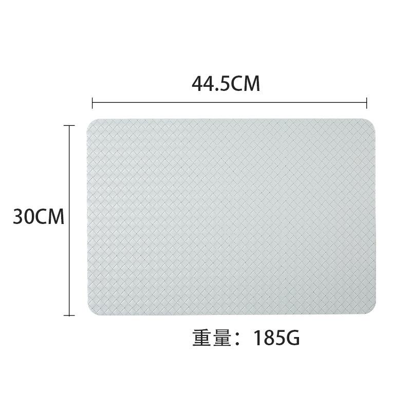 New woven plaid double-sided leather placemat teacup mat waterproof and oil-proof dining table mat western restaurant thermal insulation mat placemat