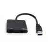 USB 3.0 To HDMI USB To Dual HDMI Converter One To Two 1080P USB To HDMI Adapter Aluminum Alloy Extended Converter