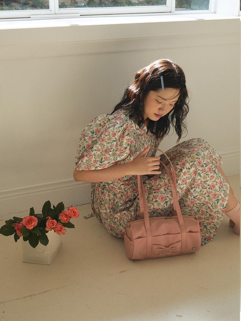 Ovuni Fluffy Ribbon Bag_Rose Pink