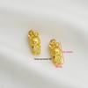 Gold-Plated Zodiac Rabbit Charm: Radish Rabbit Pendant for DIY Handmade Bracelet or Necklace