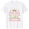 Birthday Princess T-shirt DAD MOM Uncle Aunt Family Gathering Tops Girls Birthday Party Tshirt Short Sleeve Black White Tee