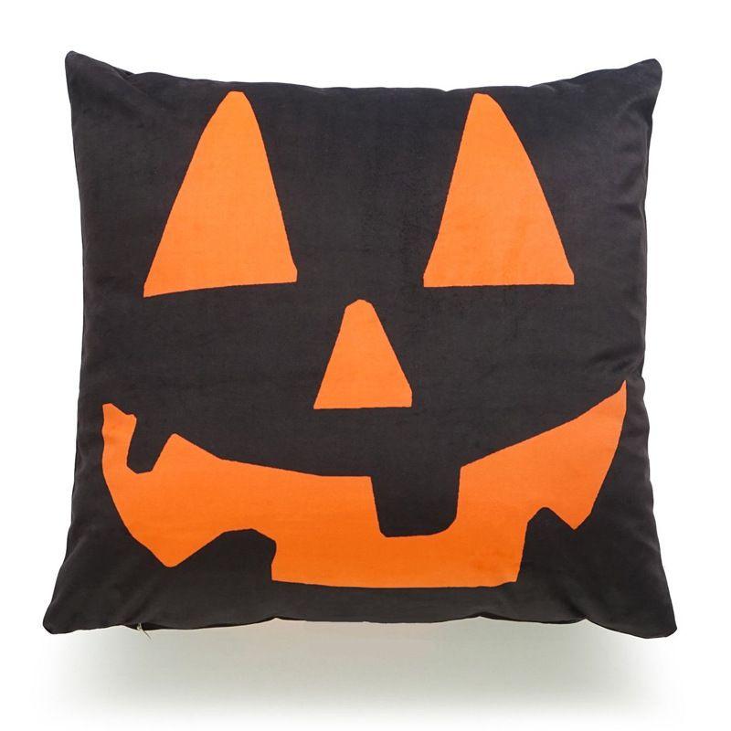 Pumpkin Design Throw Pillow Case For Halloween Sofa Decor 45x45cm**