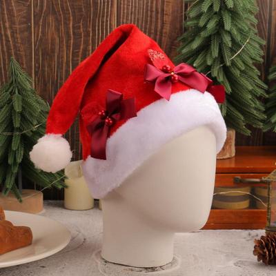 Red Santa Hat Christmas Ornaments Santa Claus Party Hat Warm And Comfortable Adult Christmas Hat Bulk