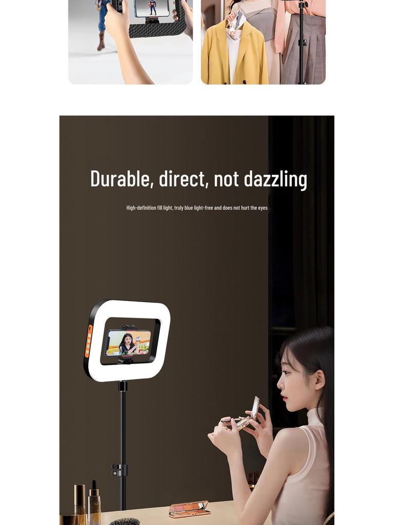 Tragbares wiederaufladbares Outdoor-Selfie- & Videolicht mit hoher Helligkeit