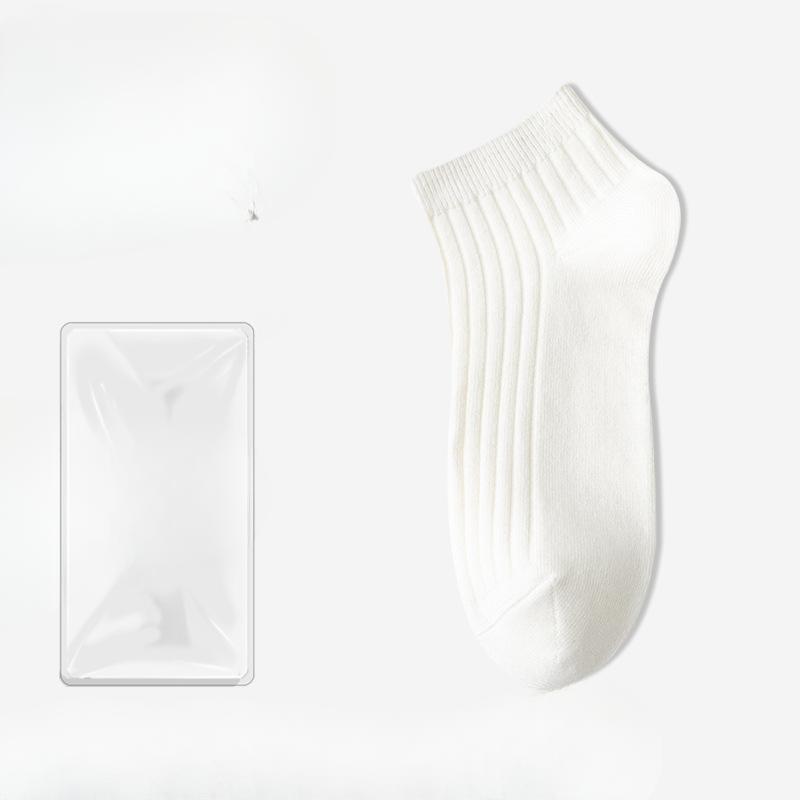 

Мужские летние деловые повседневные влагоотводящие антибактериальные дезодорирующие дышащие хлопковые носки с коротким паголенком 1 pair