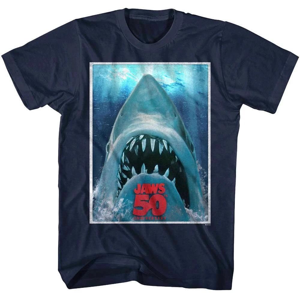 Jaws 50th Anniversary Movie Poster Men s T Shirt L