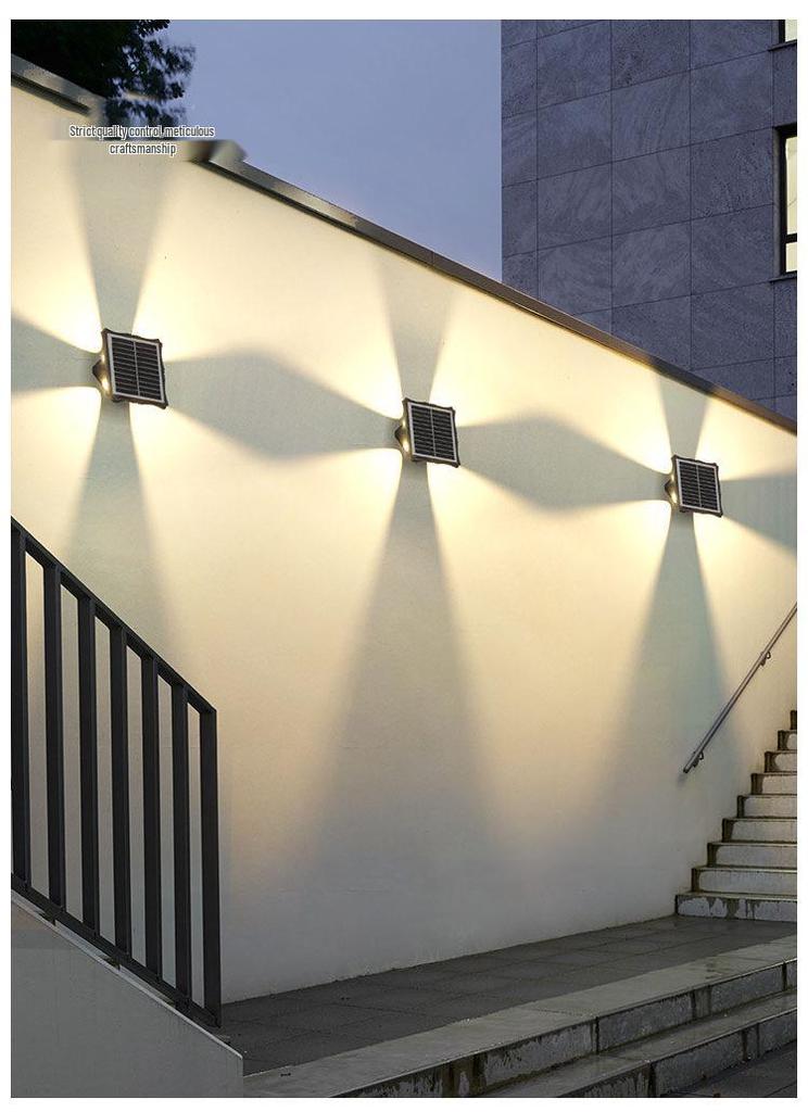 Color-Changing Waterproof Solar Wall Lamp for Gardens and Courtyards