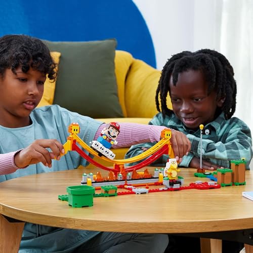 LEGO Super Mario Lava Lift Balance Challenge 71416, a toy block gift for boys and girls ages 7 and up.