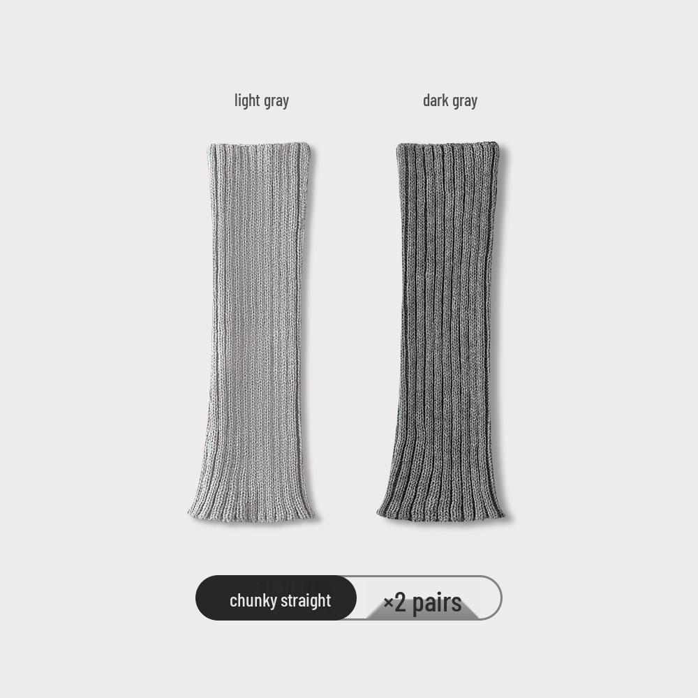 Trendy Y2K Knit Leg Warmers: Women's College Style Calf Socks, Cozy Scrunch Socks, and Warm Sleeves for Autumn/Winter