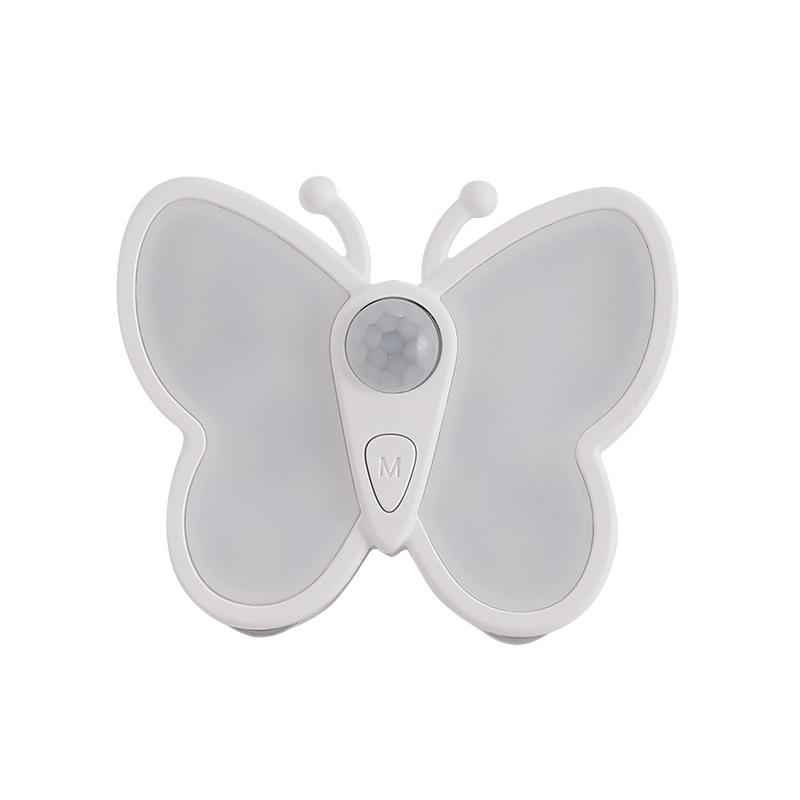 Butterfly Motion Sensor Night Light LED Rechargeable Under Cabinet Lamp for Closet Wardrobe Stair Kitchen Bedroom Home Decor