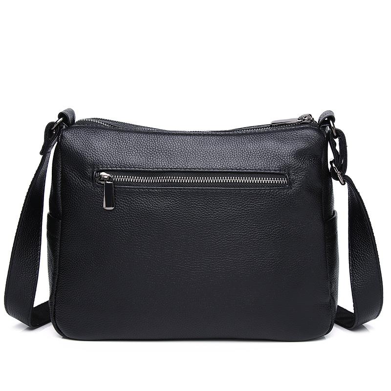 Feiya Leather Goods Factory Litchi Pattern Multi-Pocket Middle-Aged And Elderly Shoulder Messenger Bag Soft Leather