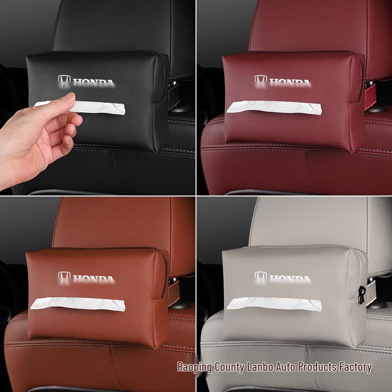 Premium Leder Taschentuchbox für Honda Auto: Armlehne, Sitzlehne, Hängestil