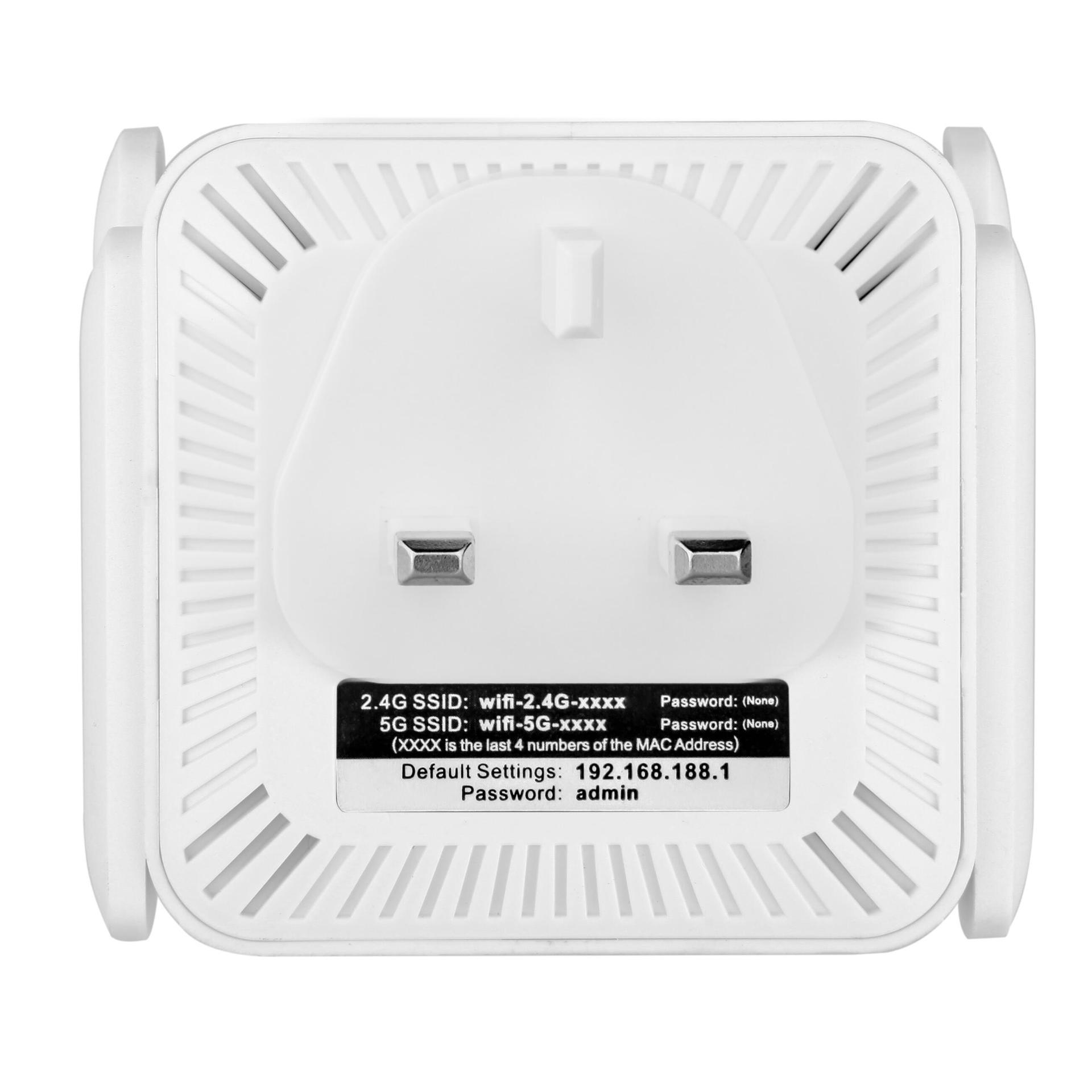 

Повторювач і підсилювач сигналу WiFi 300M 2.4G British Standard (UK) білий