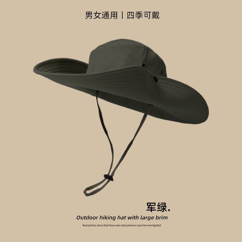 Mountain camping bucket hat sun hat shading hiking waterproof outdoor mountaineering hat fishing hat men and women summer storage