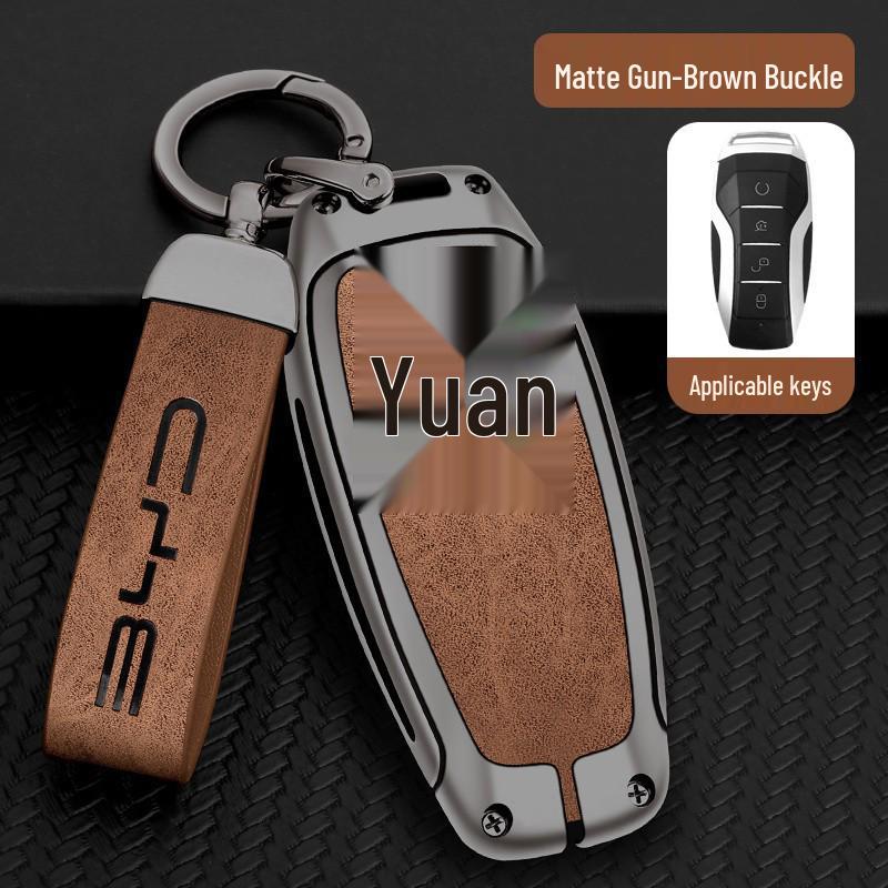 BYD Key Case Metal Shell: Anti-Lost Protection for Song PRO, Han, Tang, Song PLUS, Song MAX, Qin PRO Models.