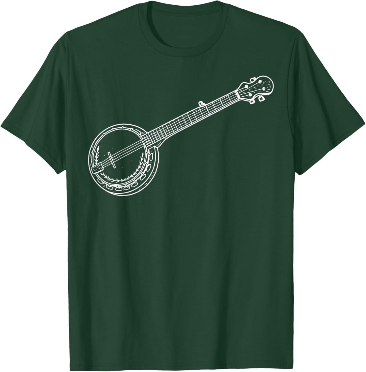 Banjo Illustration Bluegrass T-Shirt S разноцветный